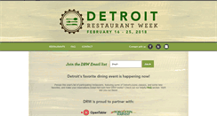 Desktop Screenshot of detroitrestaurantweek.com