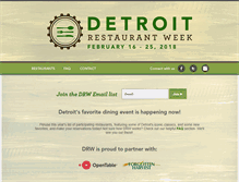 Tablet Screenshot of detroitrestaurantweek.com